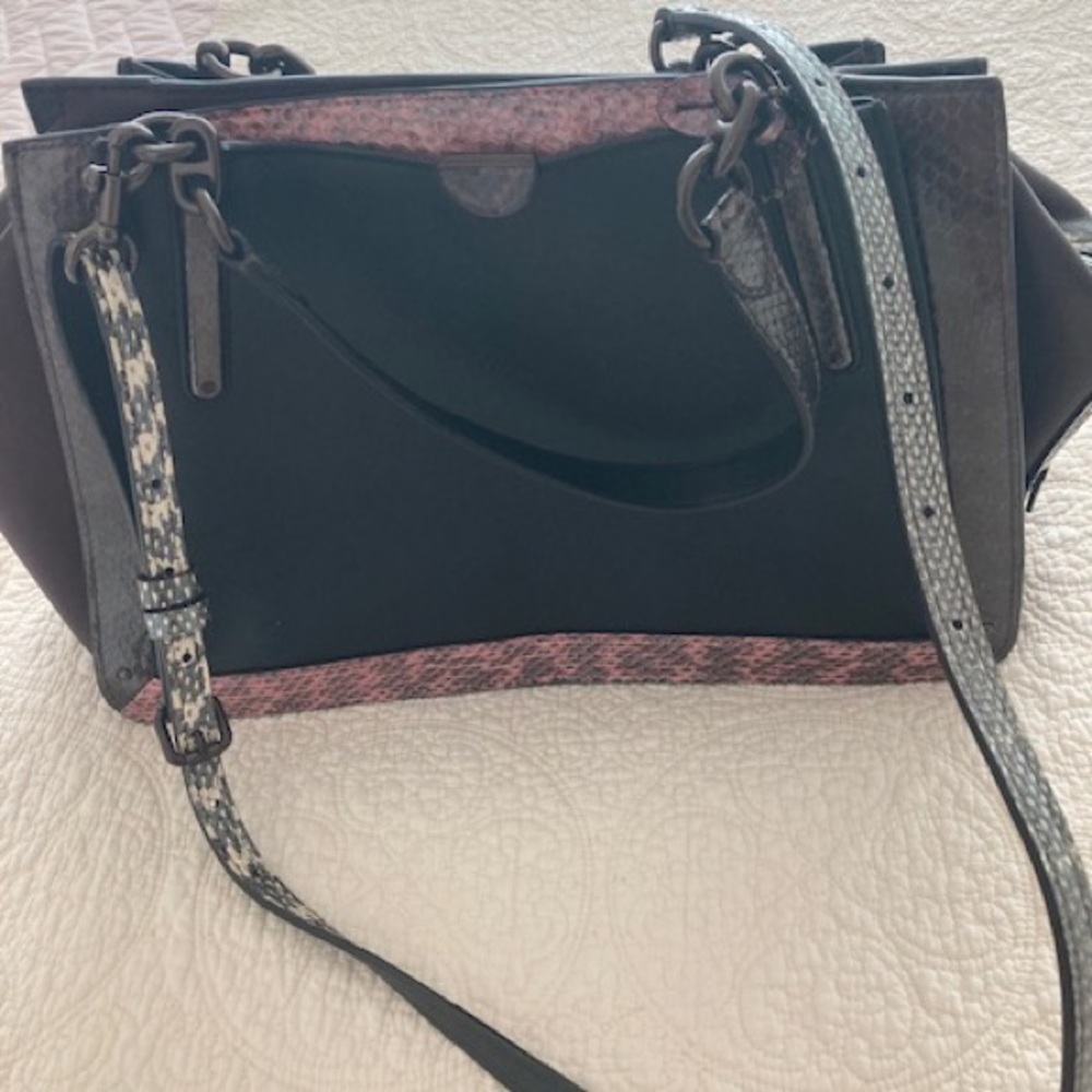 Coach leather wear multicoloured leather animal print purse